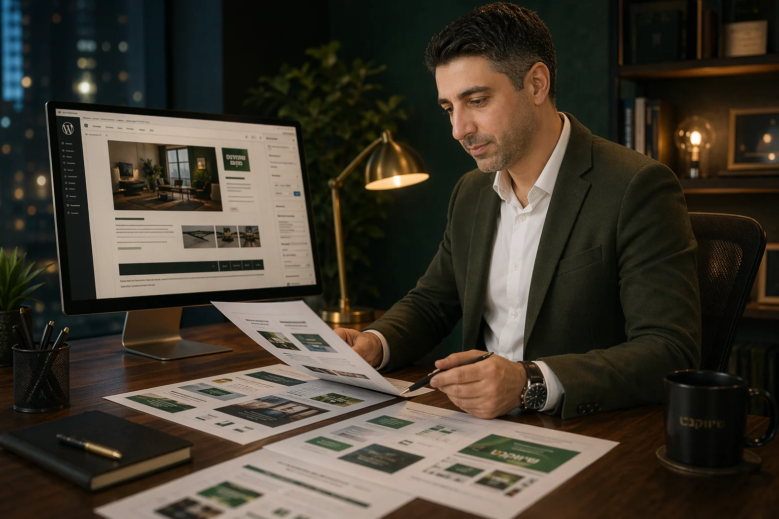 כתיבת תוכן ומיקום תמונות של בעל העסק באתר