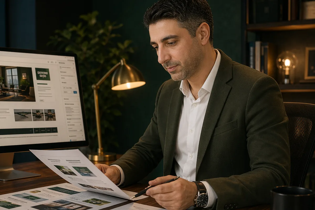 ארתור קלנדרוב עובד על אסטרטגיית קידום לקוח — שירות בוטיק אישי