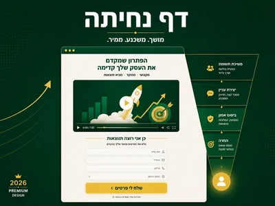 סרטון אנימציה משובץ בדף נחיתה של קמפיין